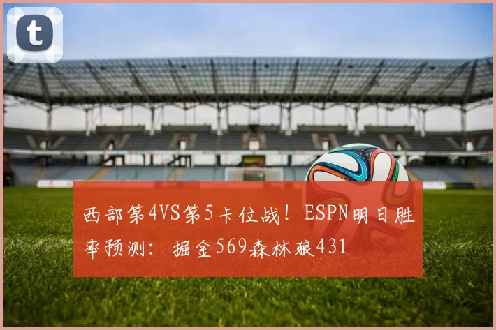 西部第4VS第5卡位战！ESPN明日胜率预测：掘金569森林狼431